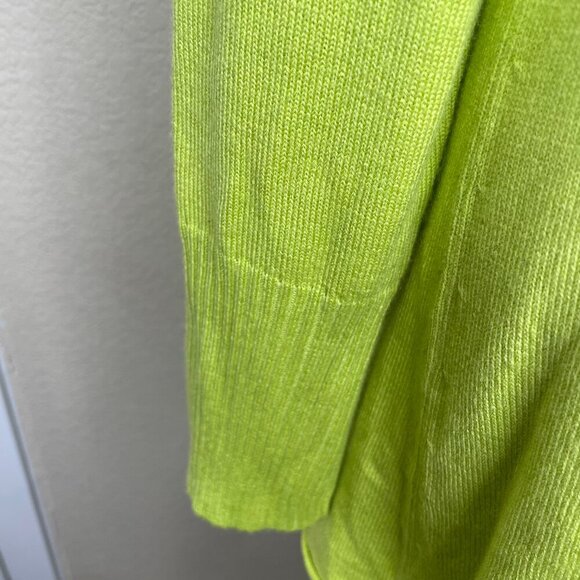 New York & Company Lime Green Knit Hooded Long Sleeve Mini Dress Plus Size XL - Picture 5 of 10